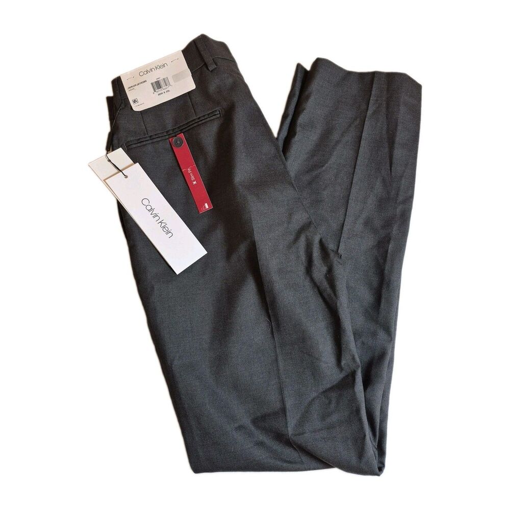 Calvin Klein Men's Jerome X Slim Dress Pants Size 30x32 Gray